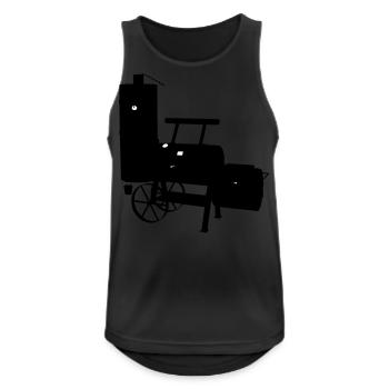 Smoker - Männer Tank Top atmungsaktiv - Schwarz - Vorne - Nick (188cm)