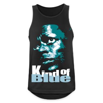 Blauer Jazz Flex - Männer Tank Top atmungsaktiv - Schwarz - Vorne - Nick (188cm)