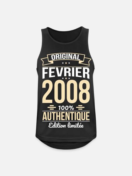 18th Birthday - Original - February 2008 - Men's Breathable Tank Top - black