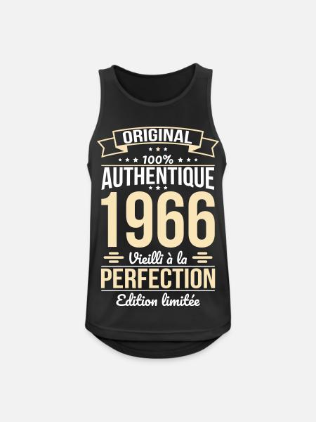 1966 – Aged to Perfection – Limited Edition - Men's Breathable Tank Top - black