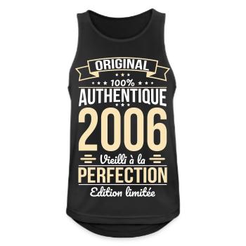 2006 – Aged to Perfection – Limitierte Ausgabe - Männer Tank Top atmungsaktiv - Schwarz - Vorne - Nick (188cm)