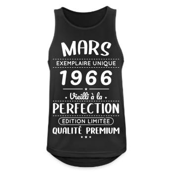 60th Anniversary - March 1966 Perfection - Men's Breathable Tank Top - black - Front - Nick (188cm)