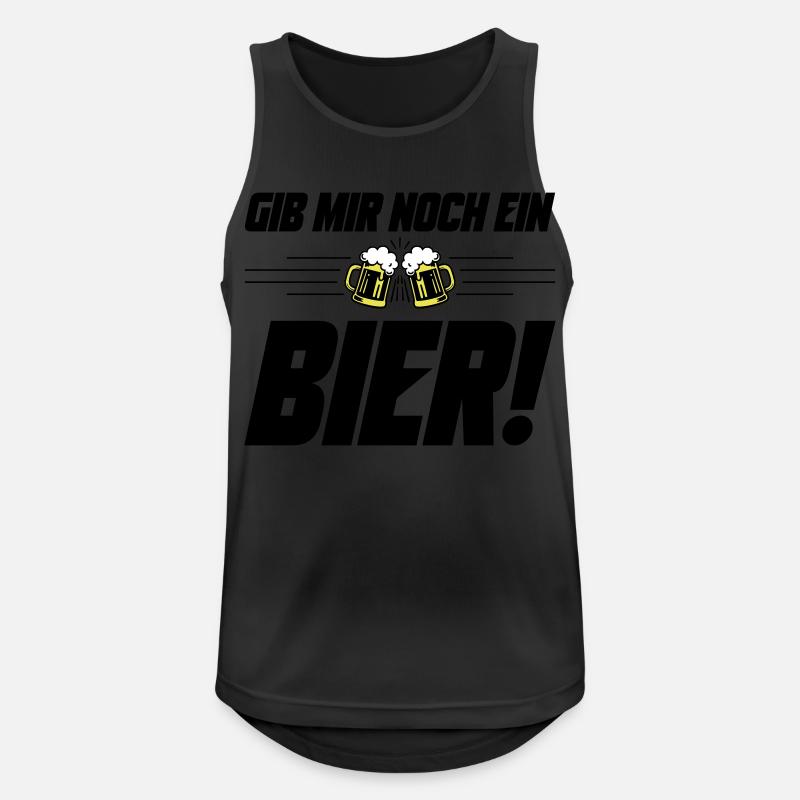 Noch ein Bier Spruch - Männer Tank Top atmungsaktiv - Schwarz