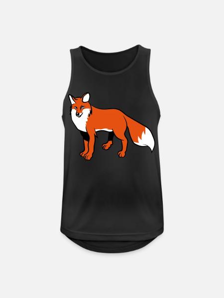 fox - Men's Breathable Tank Top - black