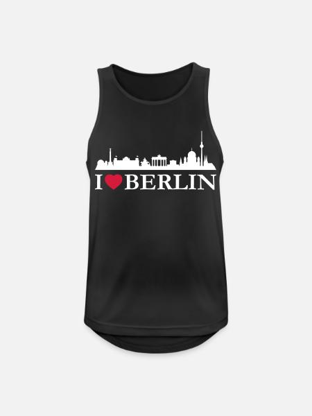 I love Berlin - Men's Breathable Tank Top - black