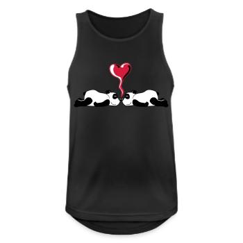 Pandabaers Heart 2 - Débardeur respirant Homme - noir - Devant - Nick (188cm)