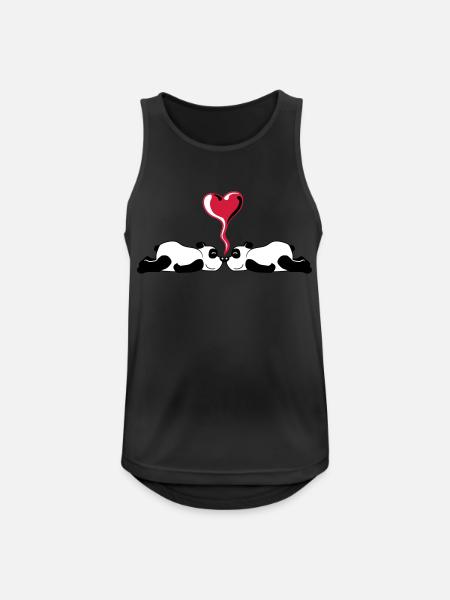 Heart 2 Pandabaers - Men's Breathable Tank Top - black