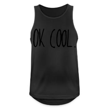 ok cool - Débardeur respirant Homme - noir - Devant - Nick (188cm)