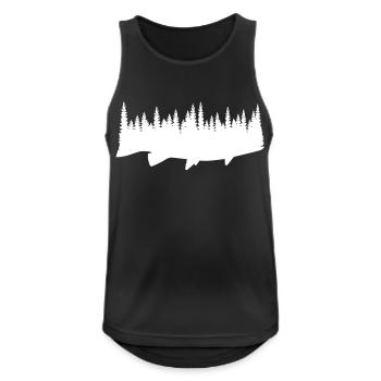 Fish And Forest - Männer Tank Top atmungsaktiv - Schwarz - Vorne - Nick (188cm)