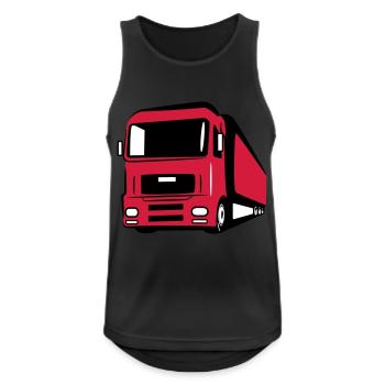 Symbole de camion camion - Débardeur respirant Homme - noir - Devant - Nick (188cm)