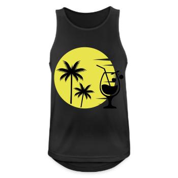 cocktail sunset - Männer Tank Top atmungsaktiv - Schwarz - Vorne - Nick (188cm)