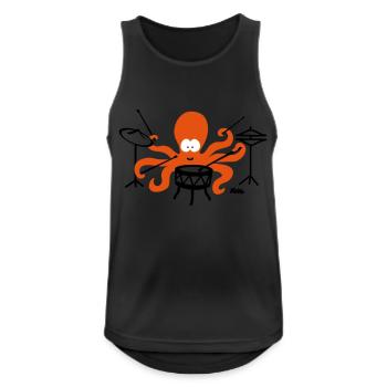 Octopus (c2) - Débardeur respirant Homme - noir - Devant - Nick (188cm)