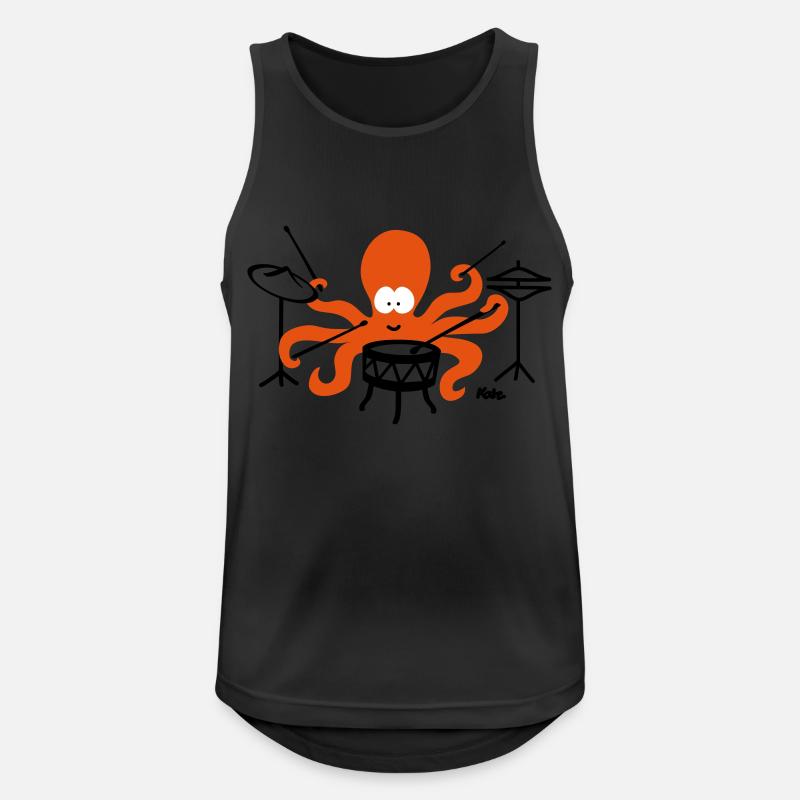 Octopus (c2) - Men's Breathable Tank Top - black