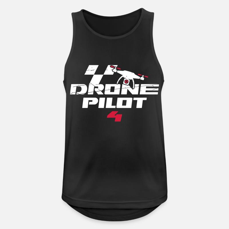 Drone Pilot 4 - Männer Tank Top atmungsaktiv - Schwarz