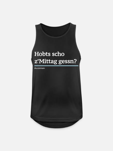 #kurzimheim - Männer Tank Top atmungsaktiv - Schwarz