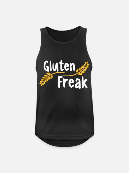 Gluten Freak - Männer Tank Top atmungsaktiv - Schwarz