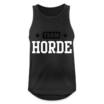 Team Horde - Männer Tank Top atmungsaktiv - Schwarz - Vorne - Nick (188cm)