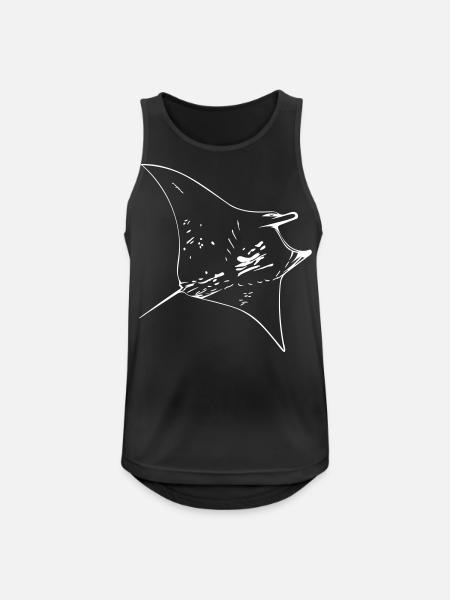 Manta Ray - Men's Breathable Tank Top - black