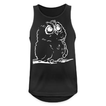 Niedliche Eule - Männer Tank Top atmungsaktiv - Schwarz - Vorne - Nick (188cm)