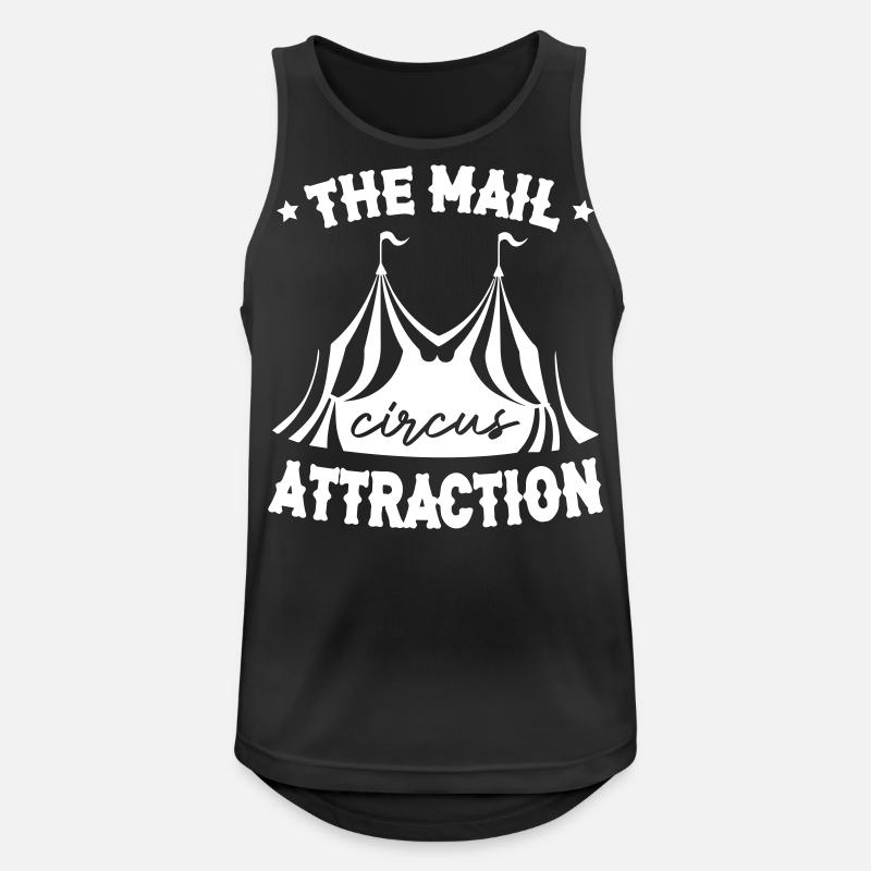 The Main Attraction Circus - Männer Tank Top atmungsaktiv - Schwarz