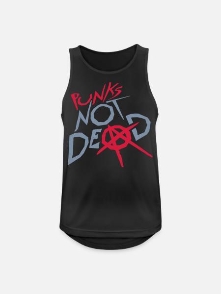 punks not dead quote - Men's Breathable Tank Top - black