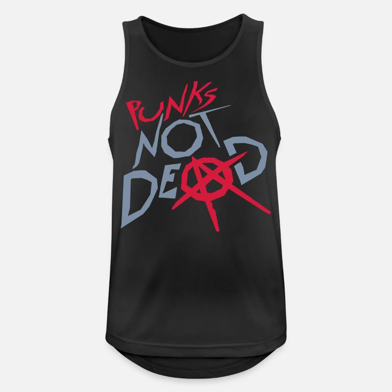 punks not dead quote - Men's Breathable Tank Top - black