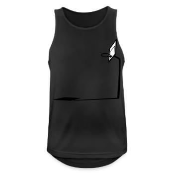 schatten basketball netz stange basketballkorb coo - Männer Tank Top atmungsaktiv - Schwarz - Vorne - Nick (188cm)