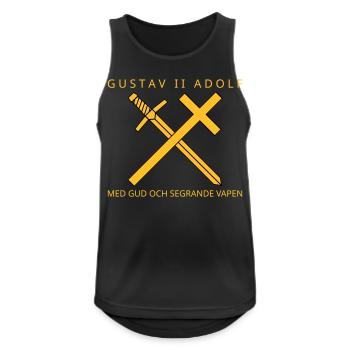 Gustav II. Adolf - Männer Tank Top atmungsaktiv - Schwarz - Vorne - Nick (188cm)