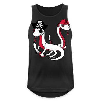 crew freunde team party seeraeuber schlange pirat - Männer Tank Top atmungsaktiv - Schwarz - Vorne - Nick (188cm)