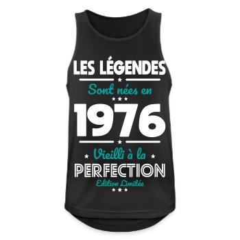 1976 – Legends – Aged to perfection - Men's Breathable Tank Top - black - Front - Nick (188cm)