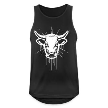 Bull Head Bull Graffiti Vector - Men's Breathable Tank Top - black - Front - Nick (188cm)