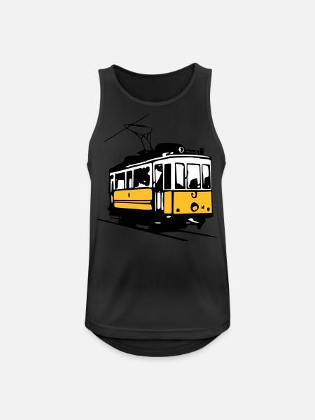 Tram historique / historic Tram - Men's Breathable Tank Top - black