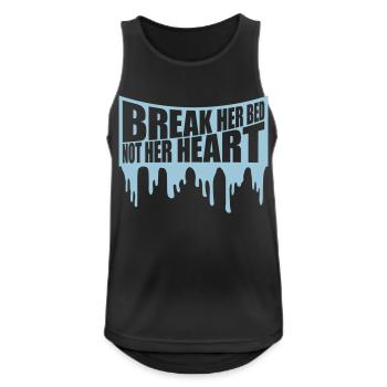 break her bed Zitat - Männer Tank Top atmungsaktiv - Schwarz - Vorne - Nick (188cm)