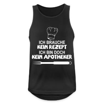 Ich brauche kein Rezept bin doch kein Apotheker - Männer Tank Top atmungsaktiv - Schwarz - Vorne - Nick (188cm)