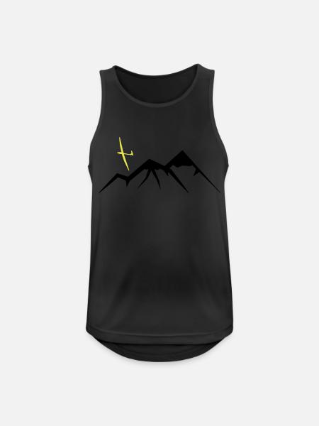 Mountain Soaring - Männer Tank Top atmungsaktiv - Schwarz