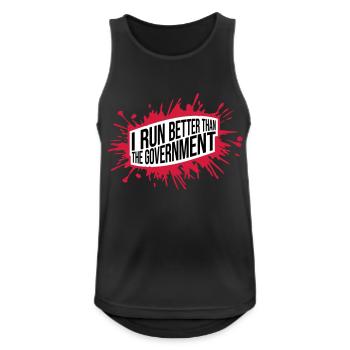 run better than government - Men's Breathable Tank Top - black - Front - Nick (188cm)