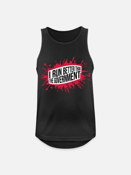 run better than government - Men's Breathable Tank Top - black