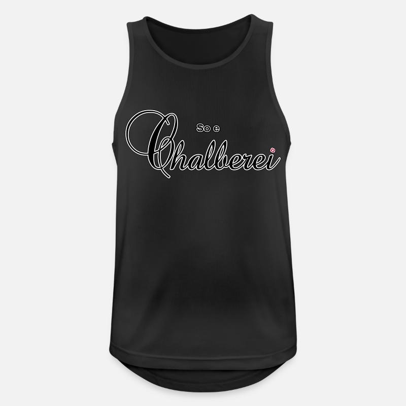 Chalberei, ...eso e - Männer Tank Top atmungsaktiv - Schwarz