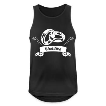 Wedding Rings Ring Wedding 1 - Men's Breathable Tank Top - black - Front - Nick (188cm)