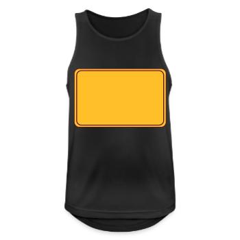 Ortsschild leer - Männer Tank Top atmungsaktiv - Schwarz - Vorne - Nick (188cm)