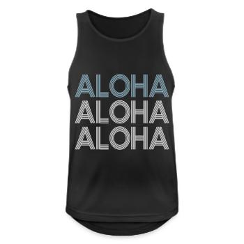 Aloha Aloha Aloha | Les couleurs peuvent être changées - Débardeur respirant Homme - noir - Devant - Nick (188cm)