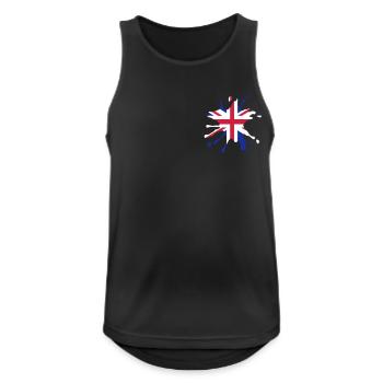 England patch - Men's Breathable Tank Top - black - Front - Nick (188cm)