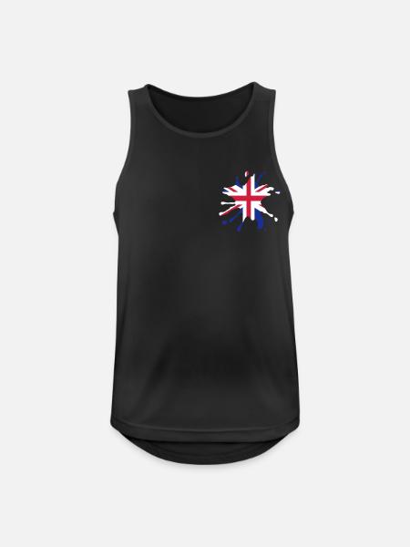 England patch - Men's Breathable Tank Top - black