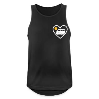 Vanlife Heart Van Travel Road Adventure - Débardeur respirant Homme - noir - Devant - Nick (188cm)