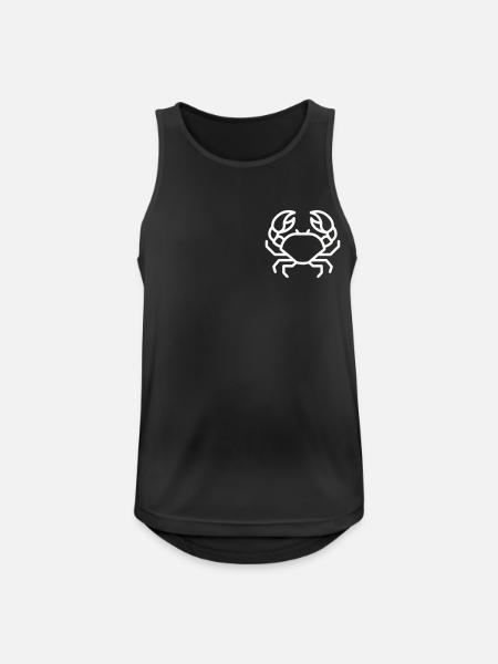 Minimalistische Krabbe online - Männer Tank Top atmungsaktiv - Schwarz