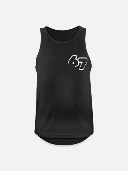 67 "six seven" drawn - Männer Tank Top atmungsaktiv - Schwarz