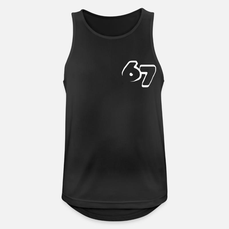 67 « six sept » tirés - Débardeur respirant Homme - noir