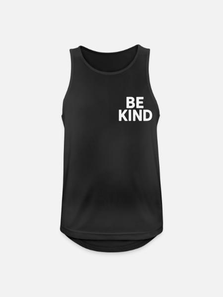 Be kind slogan plain - Débardeur respirant Homme - noir