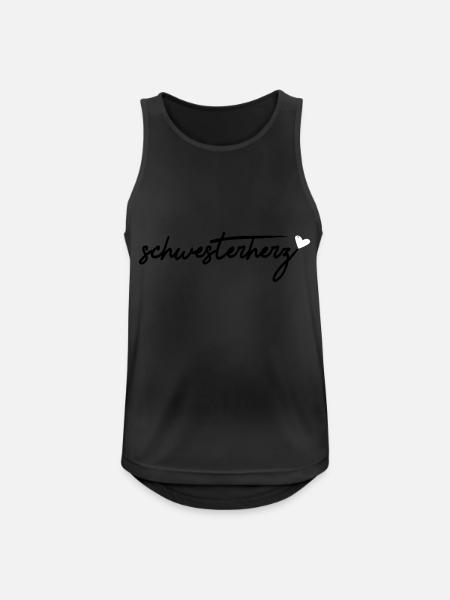 schwesterherz - Männer Tank Top atmungsaktiv - Schwarz