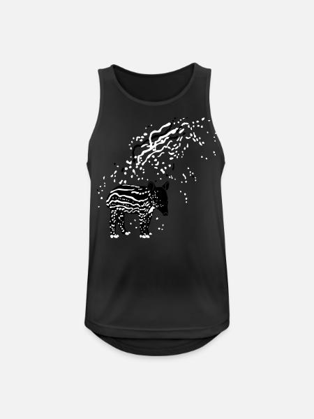 PLUX Tapir - Männer Tank Top atmungsaktiv - Schwarz